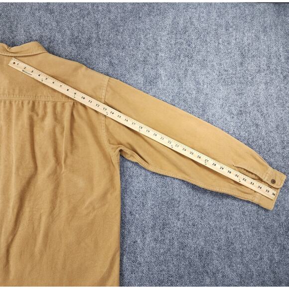 Vintage Columbia Shirt Mens XL Tan Chamios Flannel Button Up Heavyweight Work - Picture 7 of 16